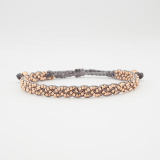 Luna Plait Uni Armband Roségoldvergoldet