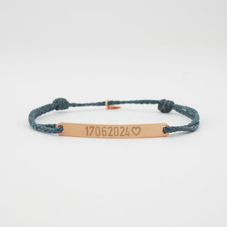 Namensarmband große Schrift 750 Roségold