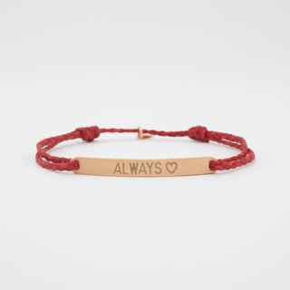 Namensarmband große Schrift 750 Roségold