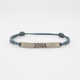 Namensarmband große Schrift 750 Weißgold