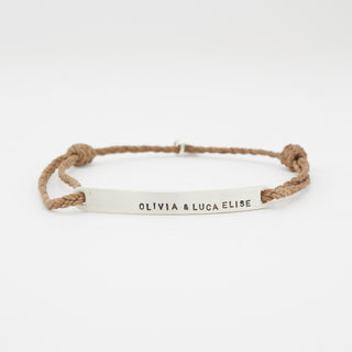 Namensarmband kleine Schrift 925 Silber