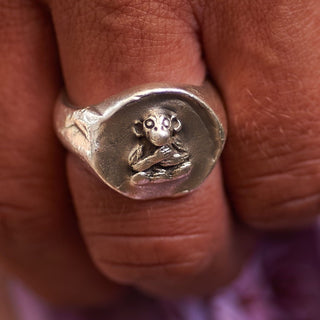 Siegelring Affe